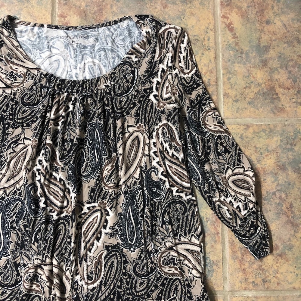 [croft & borrow] petite medium paisley pattern top